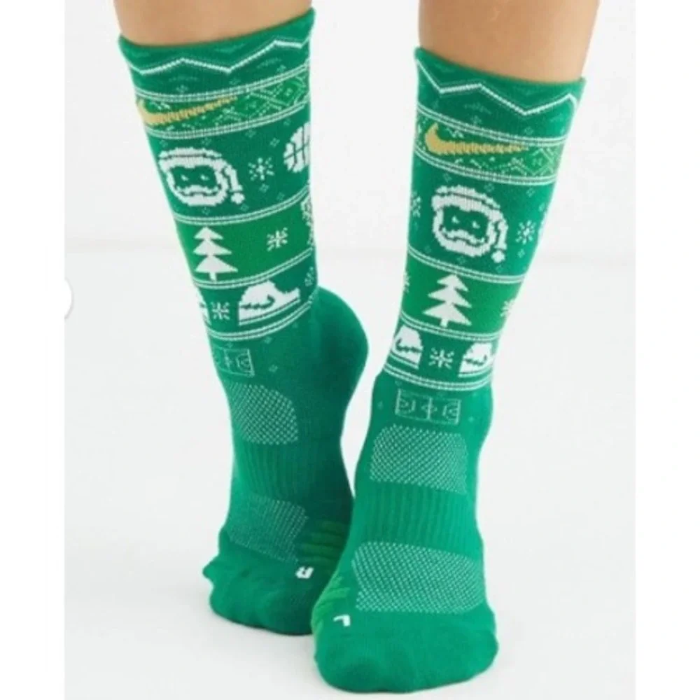Nike Elite Crew Socks Santa 1 Pair Size Mens‎ 6-8; Wmns 6-10; Youth 5Y-7Y